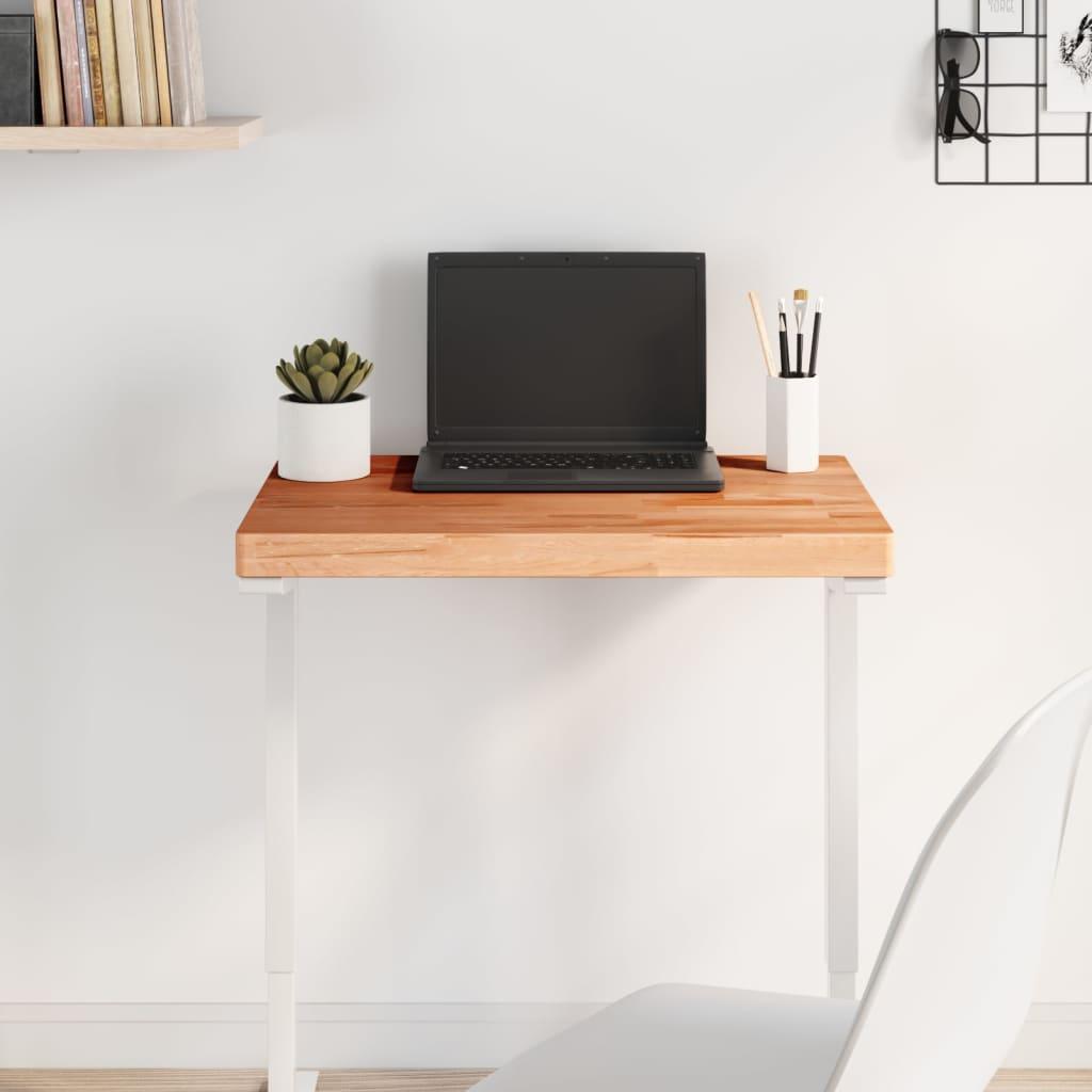 Bordplade 60x40x4 cm rektangulær massivt bøgetræ billede