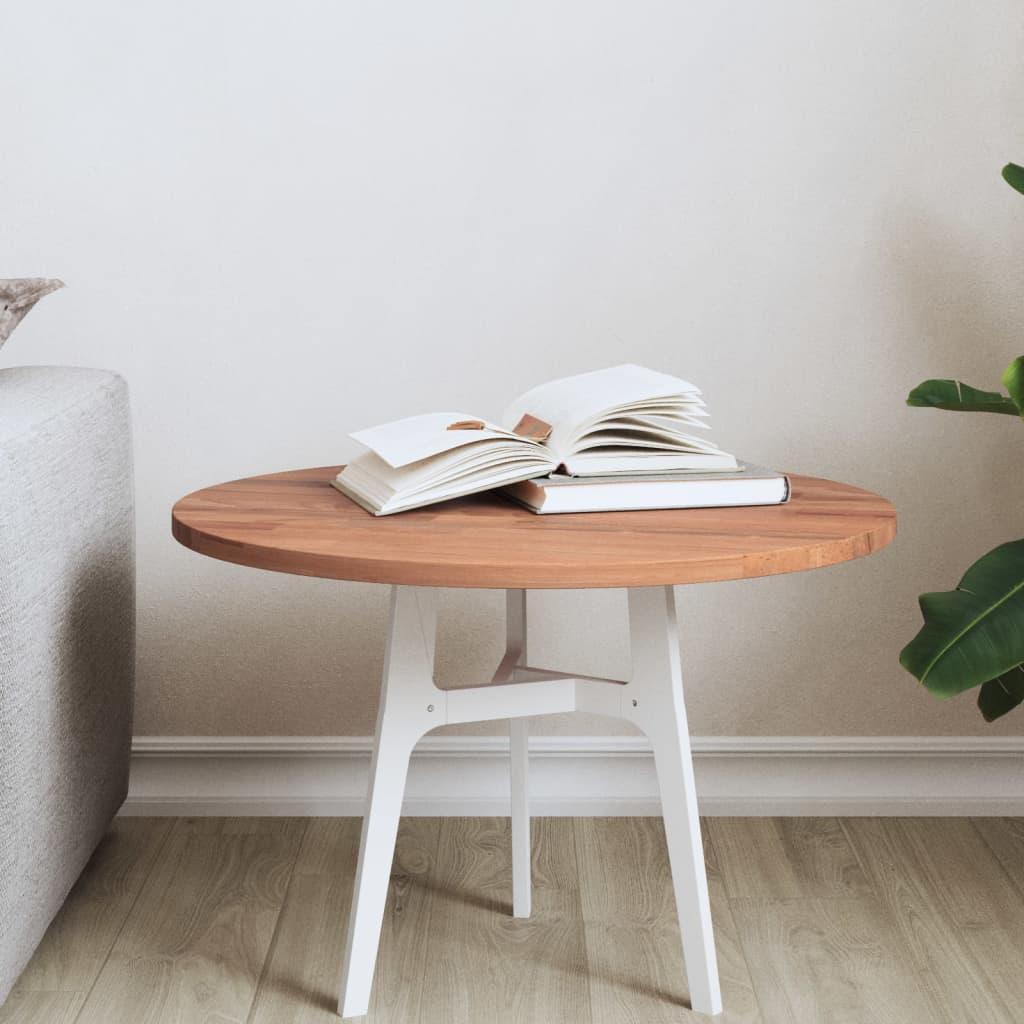 Bordplade Ø50x1,5 cm rund massivt bøgetræ billede