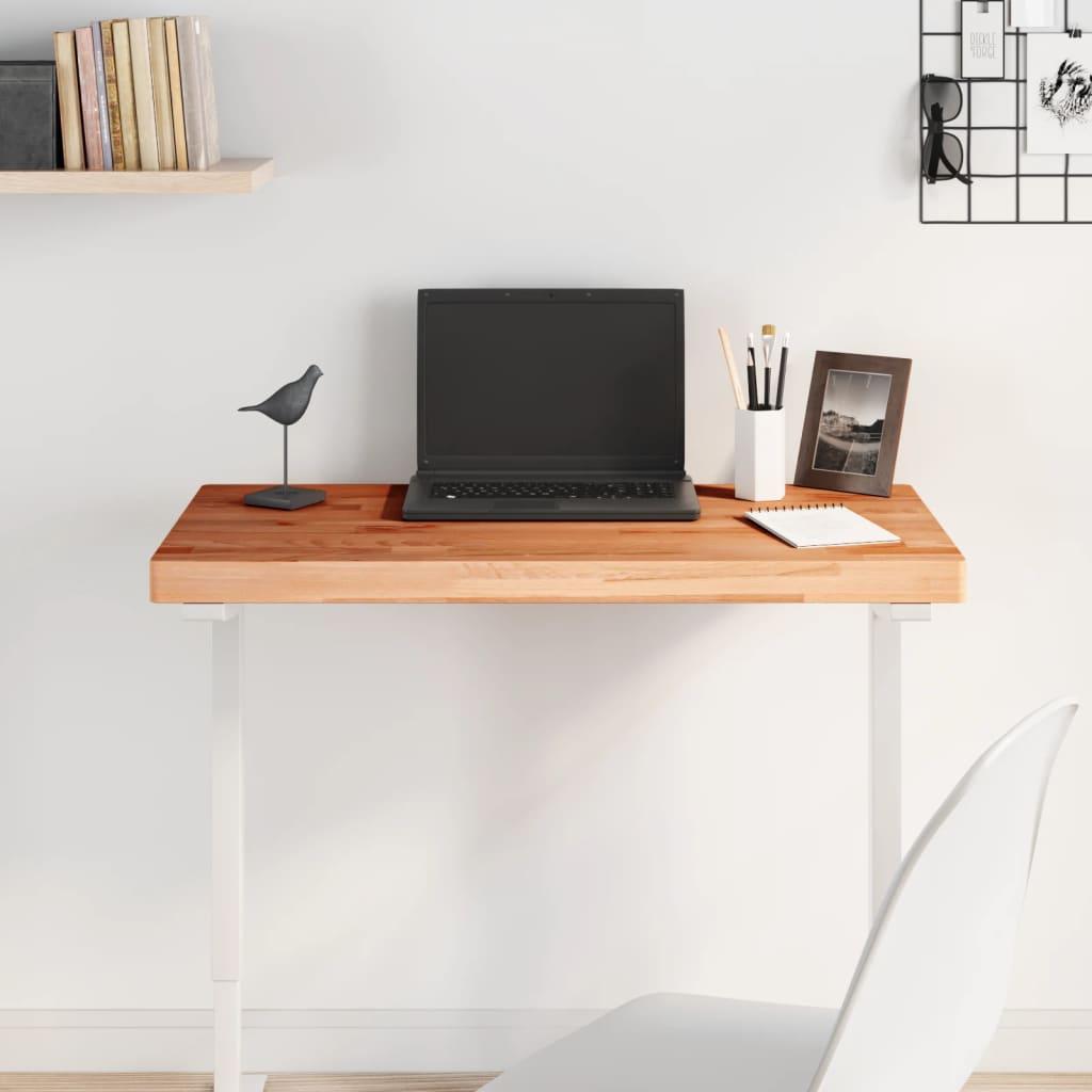 Bordplade 80x40x4 cm rektangulær massivt bøgetræ billede