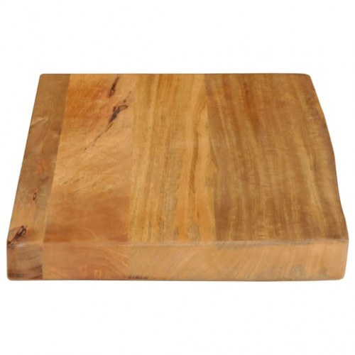 Bordplade i massivt mangotræ 60 x 20 x 2,5 cm - naturlig kant