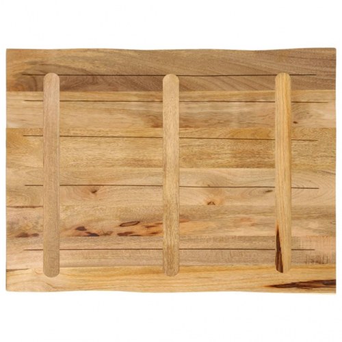 Bordplade i massivt mangotræ 90 x 60 x 2,5 cm - naturlig kant