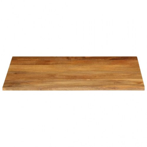 Bordplade i massivt mangotræ med naturlig kant - 90 x 80 x 3,8 cm