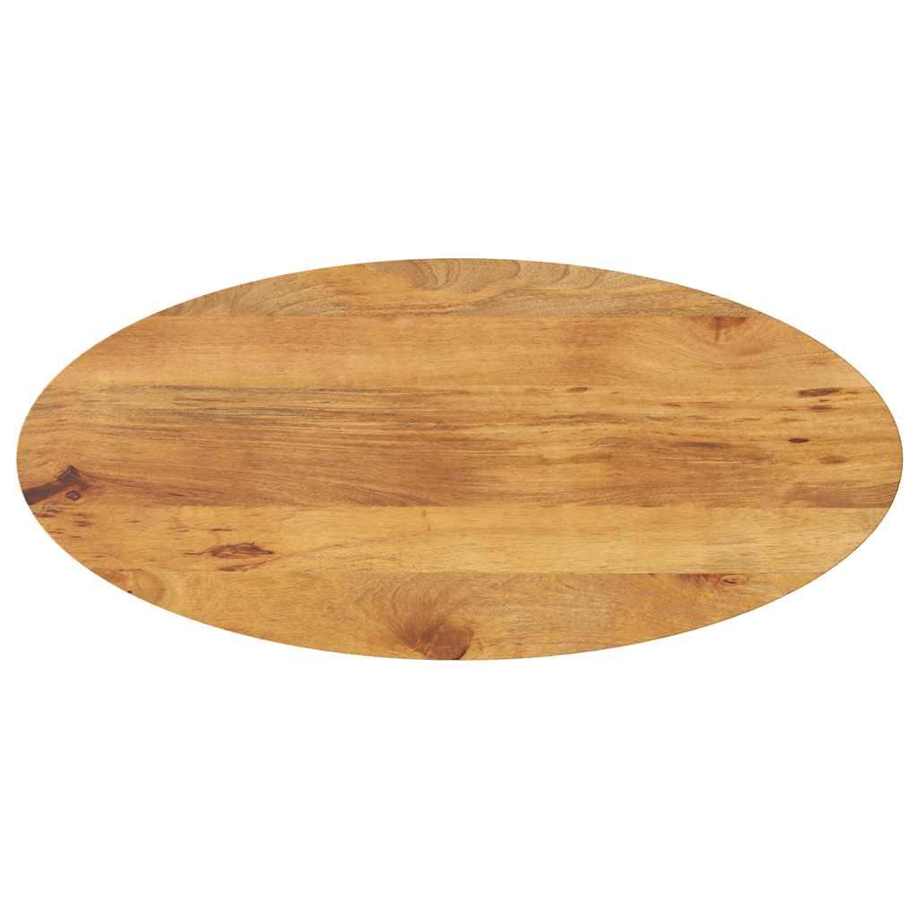 Bordplade 140x50x3,8 cm oval massivt mangotræ billede