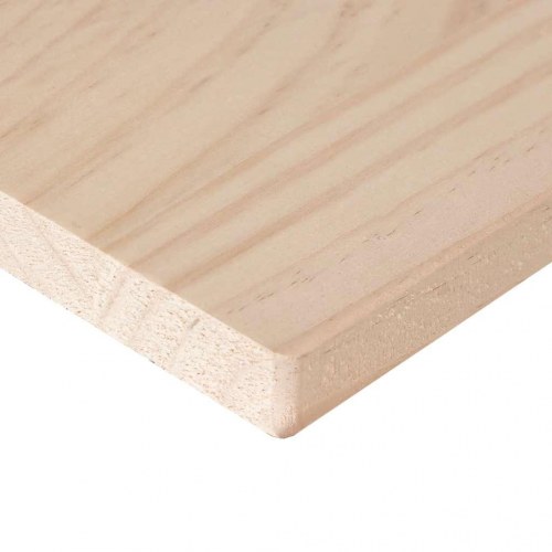 Bordplade 50x50x2,5 cm firkantet massivt fyrretræ
