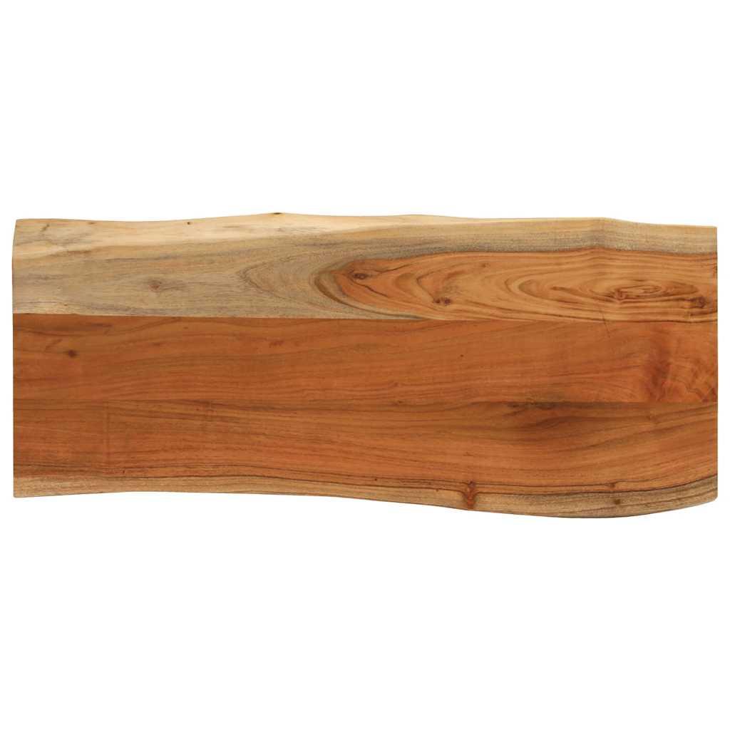 Bordplade 90x40x3,8 cm rektangulær massivt akacietræ billede