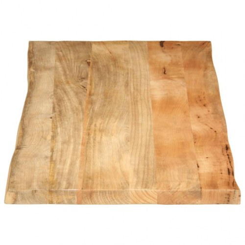 Bordplade i massivt mangotræ 140 x 60 cm - naturlig kant