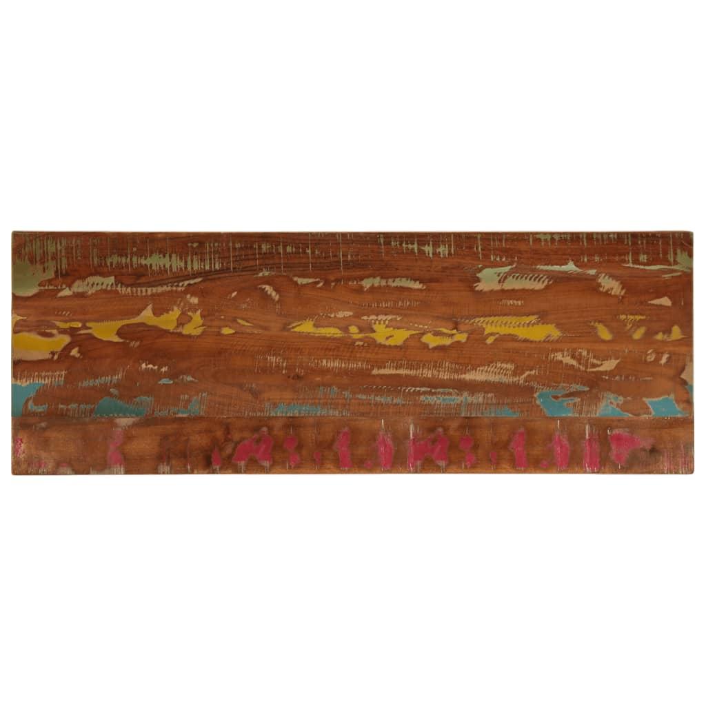 Bordplade 140x60x2,5 cm rektangulær massivt genbrugstræ billede