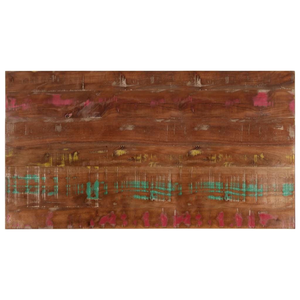 Bordplade 100x60x2,5 cm rektangulær massivt genbrugstræ billede