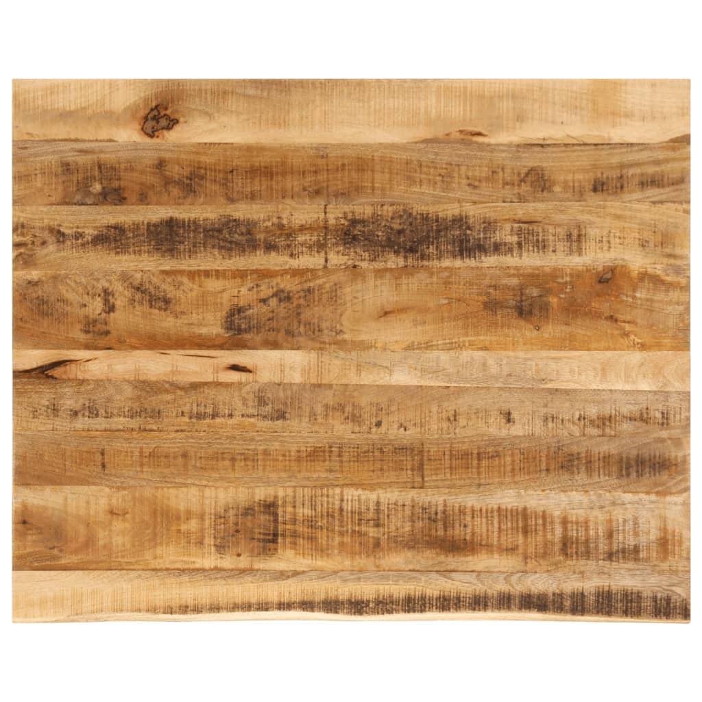 Bordplade 100x80x2,5 cm naturlig kant massivt ru mangotræ billede