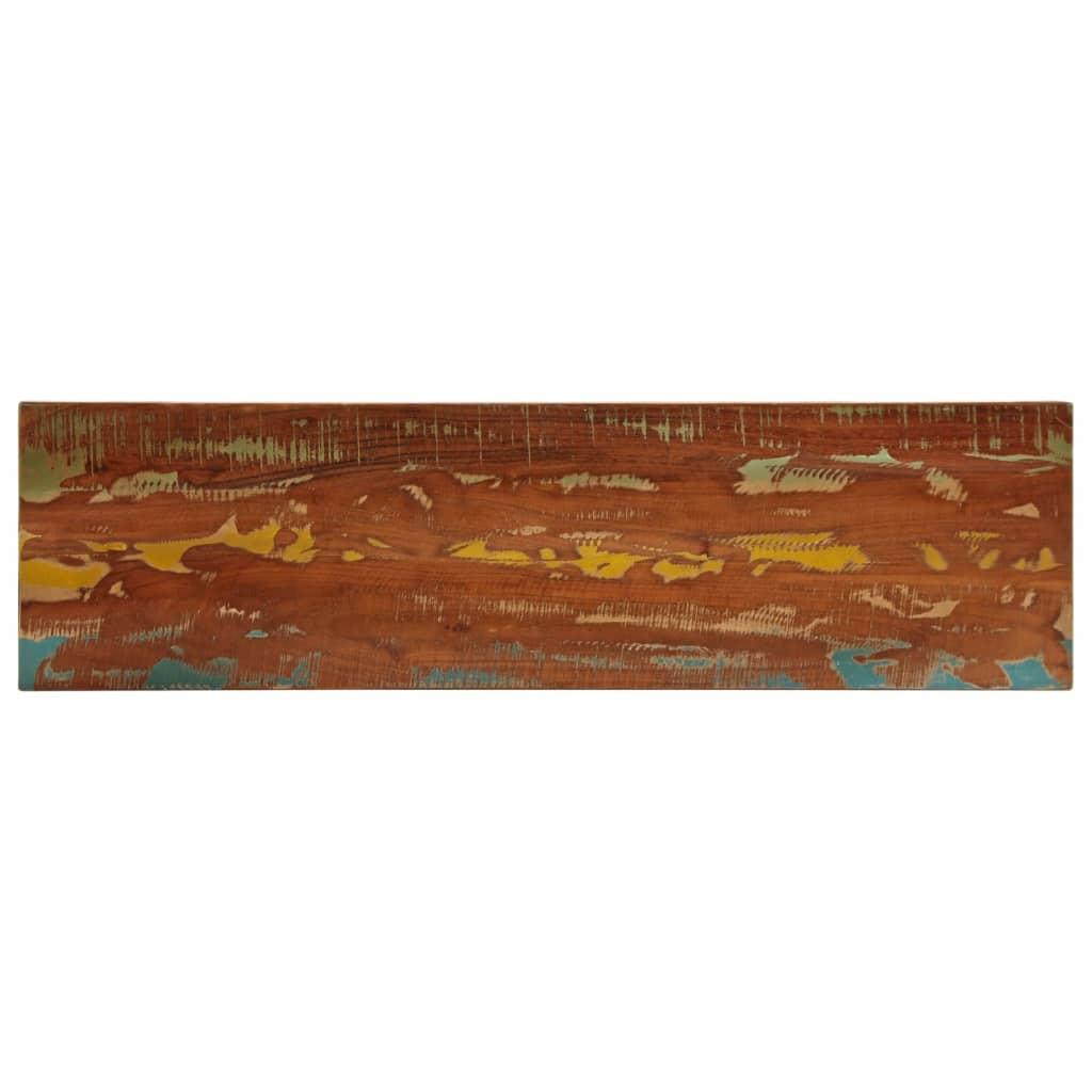 Bordplade 110x30x3,8 cm rektangulær massivt genbrugstræ billede