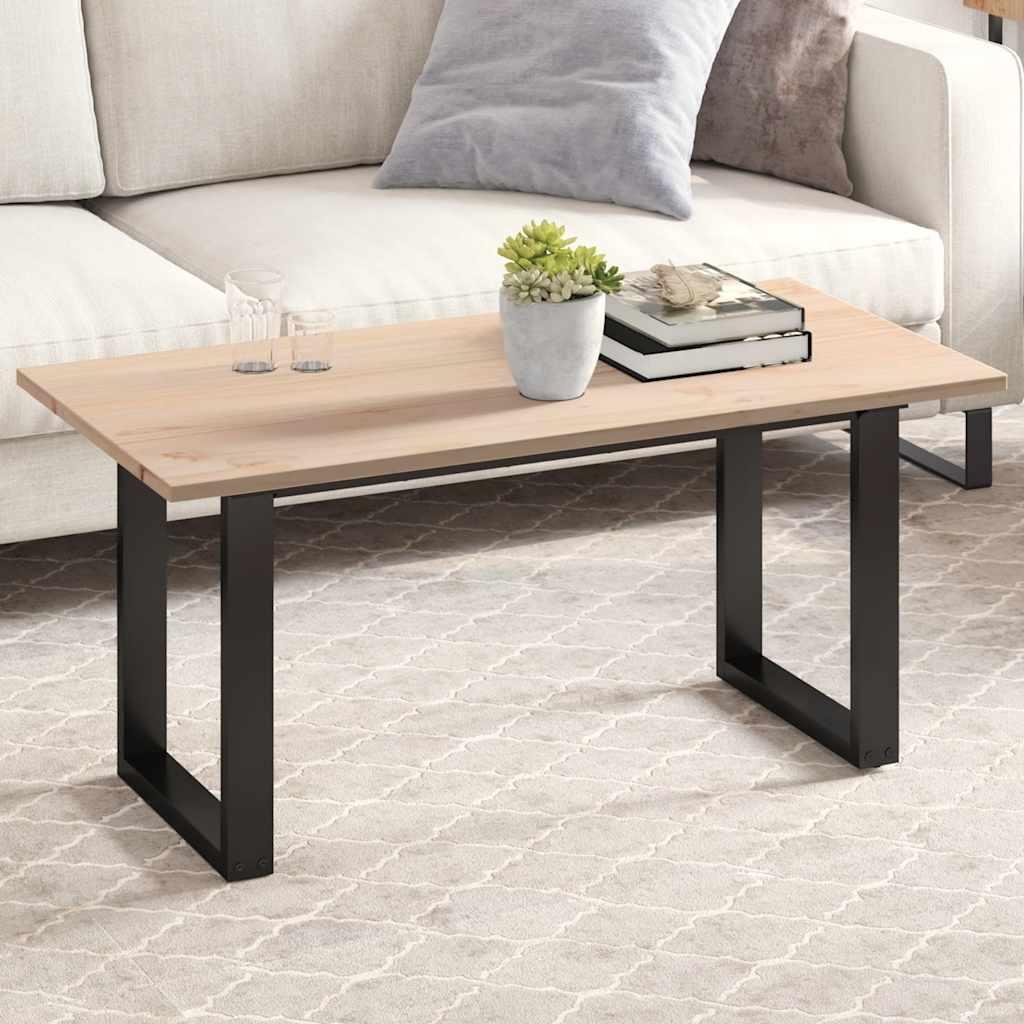 Bordplade 100x50x1,7 cm rektangulær massivt fyrretræ billede