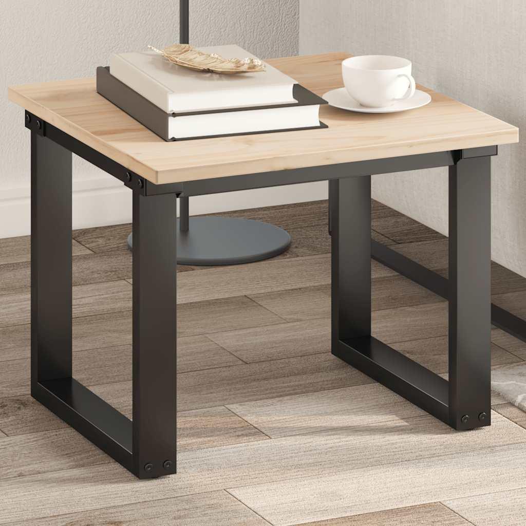 Bordplade 50x50x1,7 cm firkantet massivt fyrretræ billede