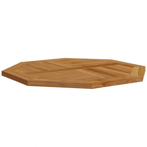 Bordplade 80x80x2,5 cm ottekantet massivt teaktræ