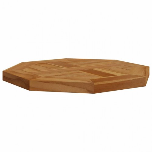 Bordplade 40x40x2,5 cm ottekantet massivt teaktræ