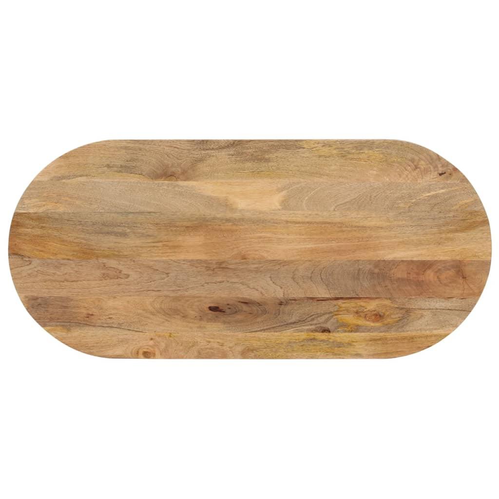 Bordplade 90x40x2,5 cm oval massivt mangotræ billede