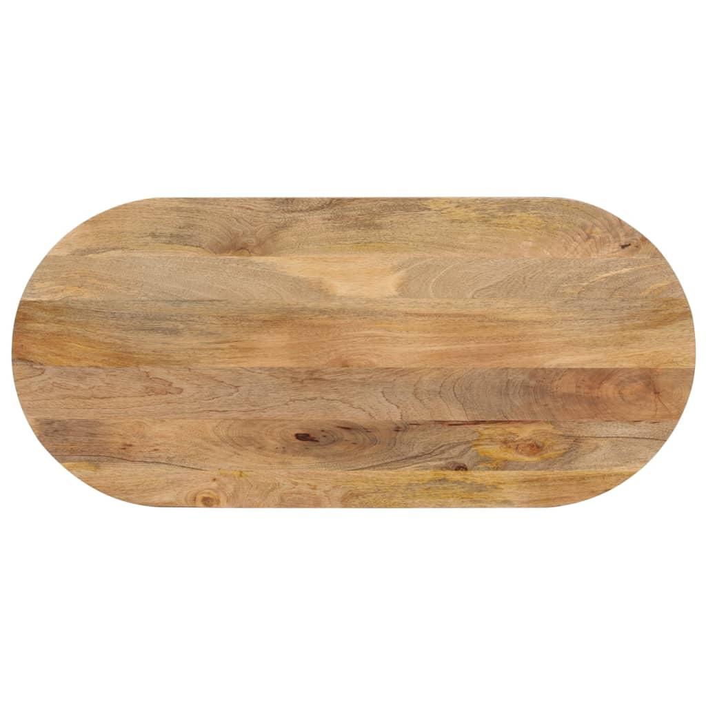 Bordplade 120x60x3,8 cm oval massivt mangotræ billede