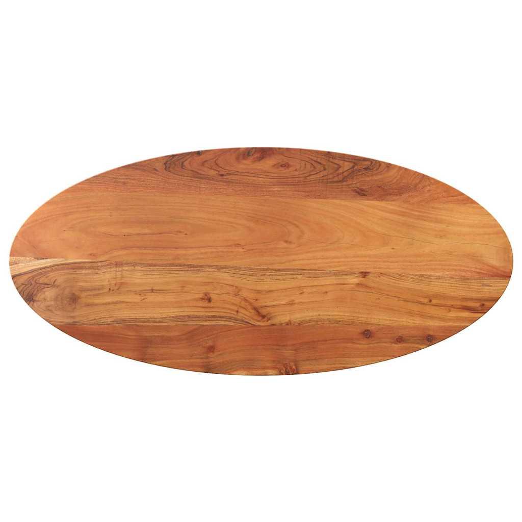 Bordplade 90x40x3,8 cm oval massivt akacietræ billede