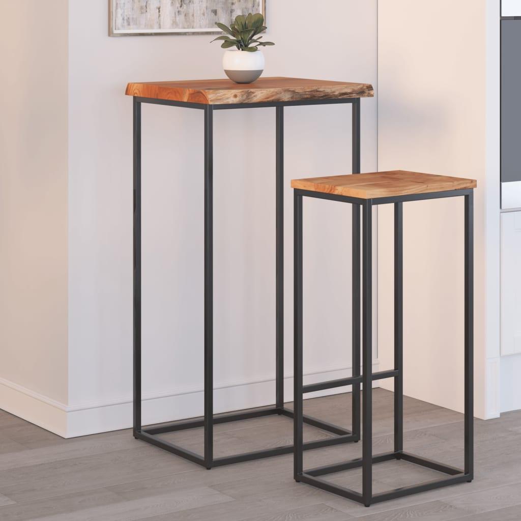 Bordplade 40x40x2,5 cm rektangulær massivt akacietræ billede