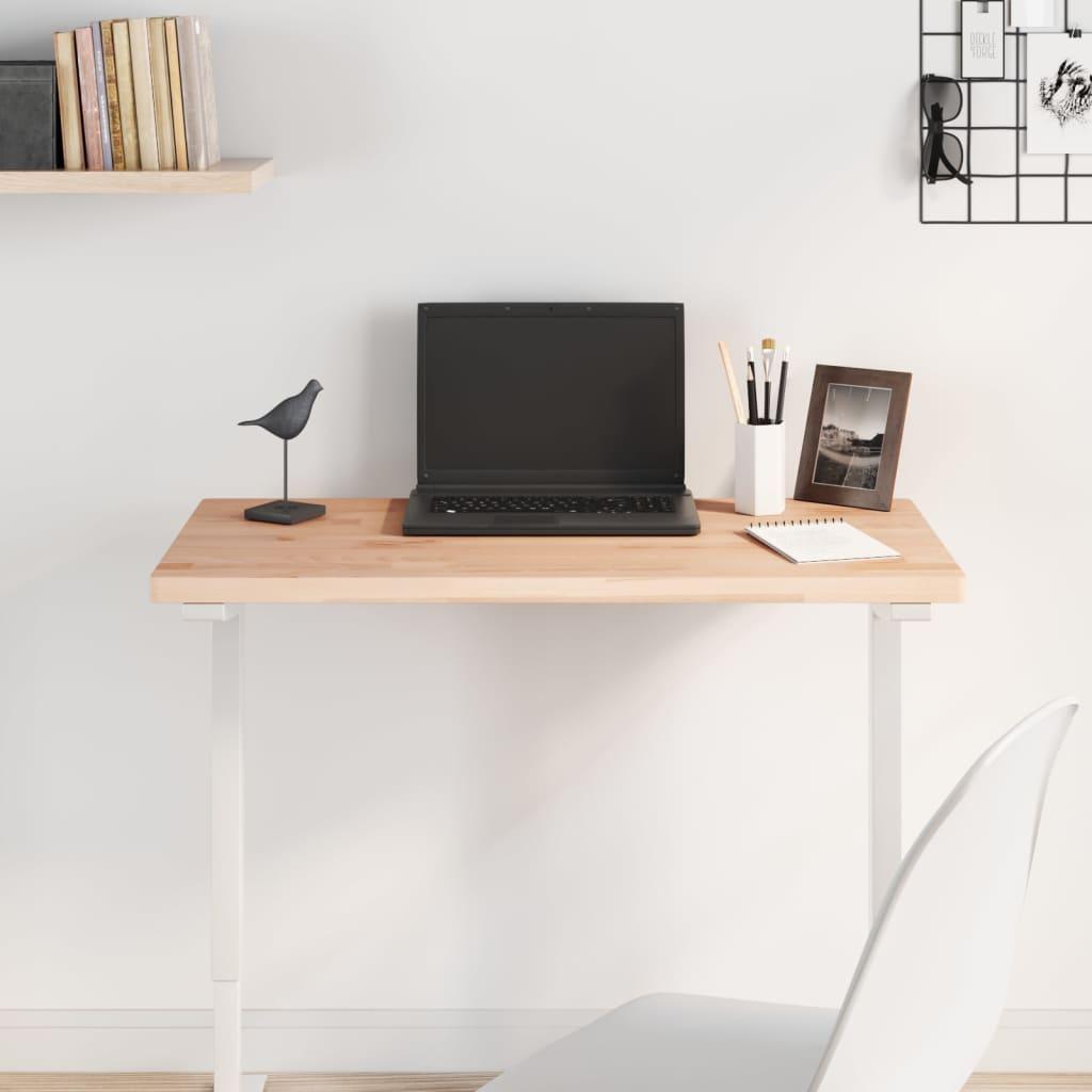 Bordplade 80x40x2,5 cm rektangulær massivt bøgetræ billede