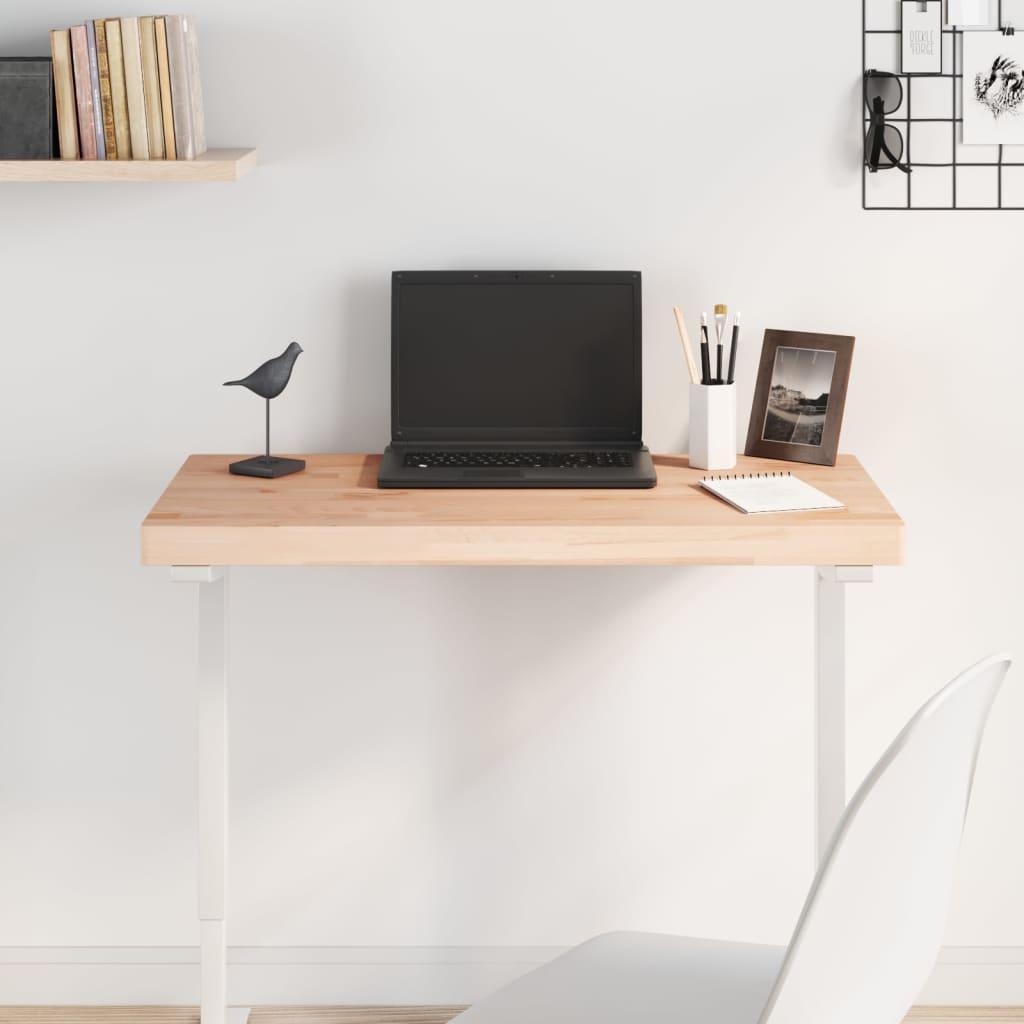 Bordplade 100x50x4 cm rektangulær massivt bøgetræ billede