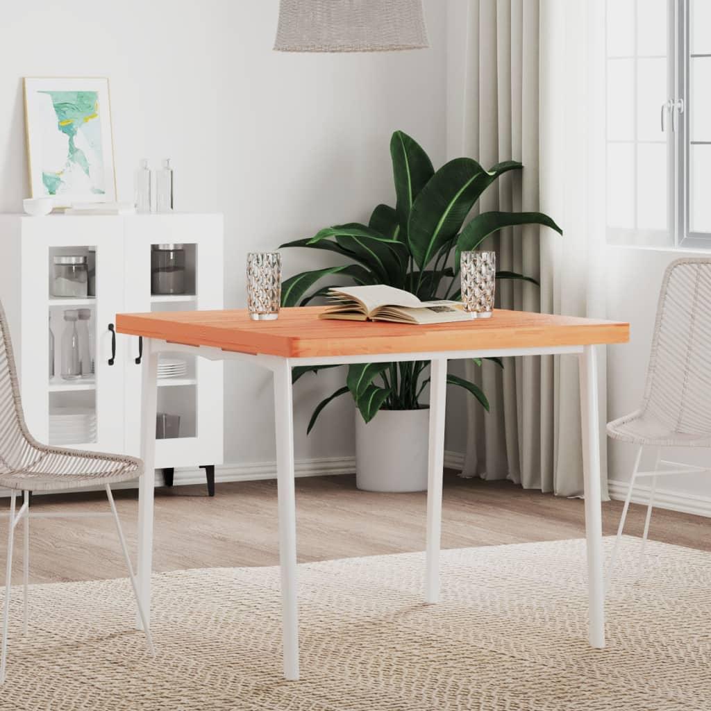 Bordplade 80x80x4 cm firkantet massivt bøgetræ billede