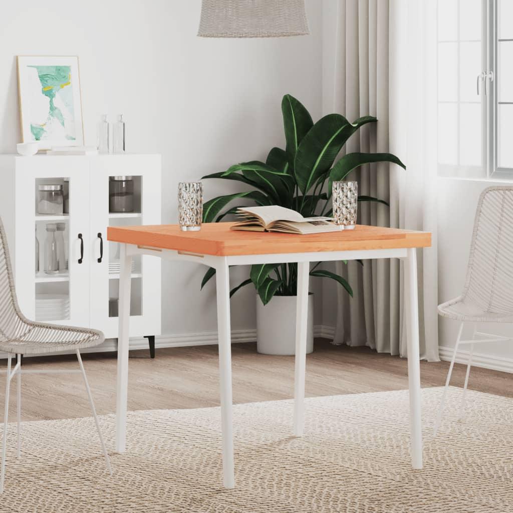 Bordplade 70x70x4 cm firkantet massivt bøgetræ billede