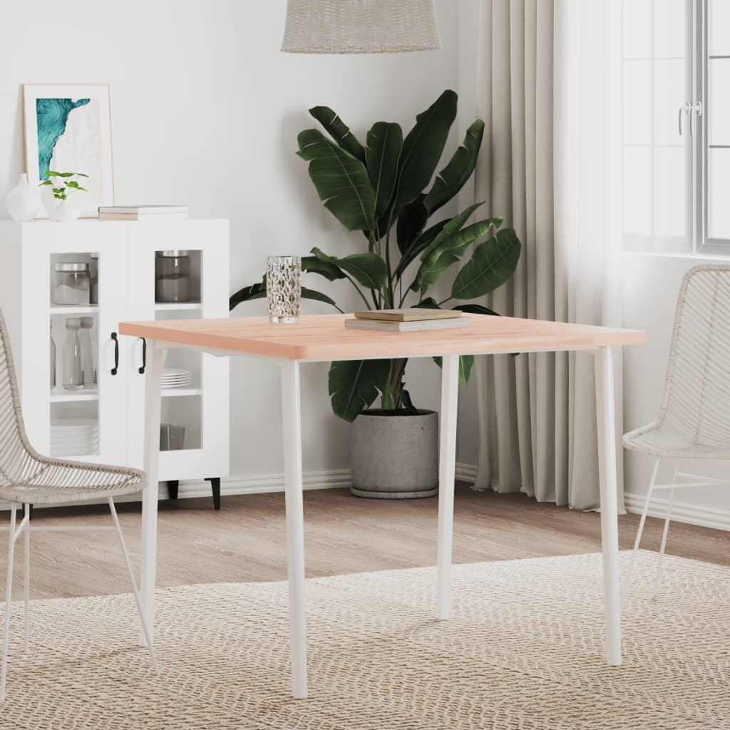 Bordplade 80x80x2,5 cm firkantet massivt bøgetræ billede