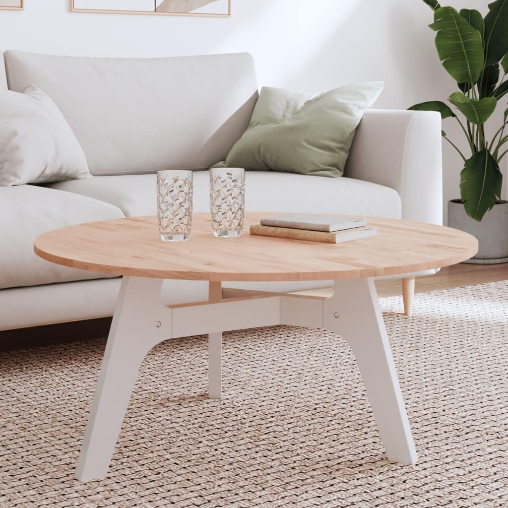 Bordplade Ø90x1,5 cm rund massivt bøgetræ billede