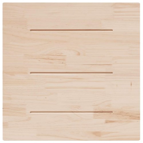 Bordplade 90×90×2,5 cm - firkantet massivt fyrretræ, hvid
