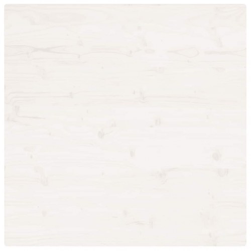 Bordplade 90×90×2,5 cm - firkantet massivt fyrretræ, hvid