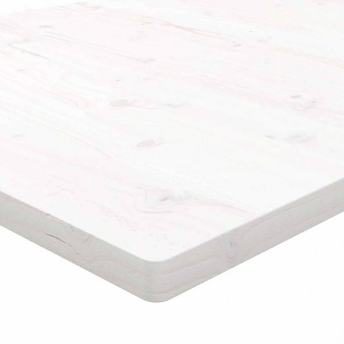 Bordplade 90×90×2,5 cm - firkantet massivt fyrretræ, hvid