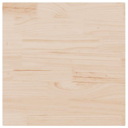 Bordplade i massivt fyrretræ 80 × 80 × 2,5 cm - firkantet, ubehandlet