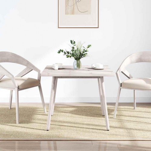 Bordplade 70 × 70 × 2,5 cm - firkantet, massivt fyrretræ, hvid