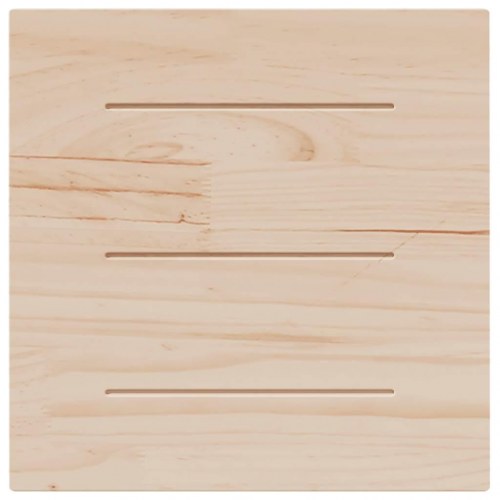 Firkantet bordplade 60×60×2,5 cm - massivt fyrretræ, hvid