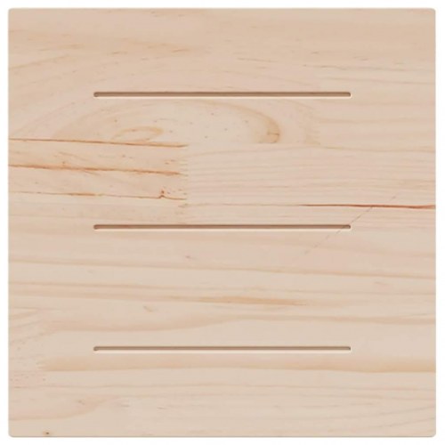 Bordplade 60 × 60 × 2,5 cm - firkantet i massivt fyrretræ (ubehandlet)