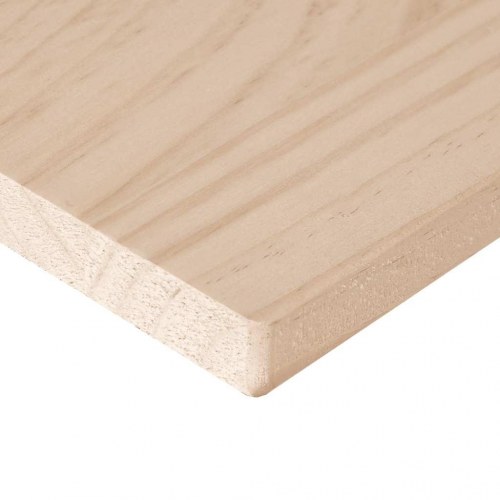 Bordplade 60 × 60 × 2,5 cm - firkantet i massivt fyrretræ (ubehandlet)