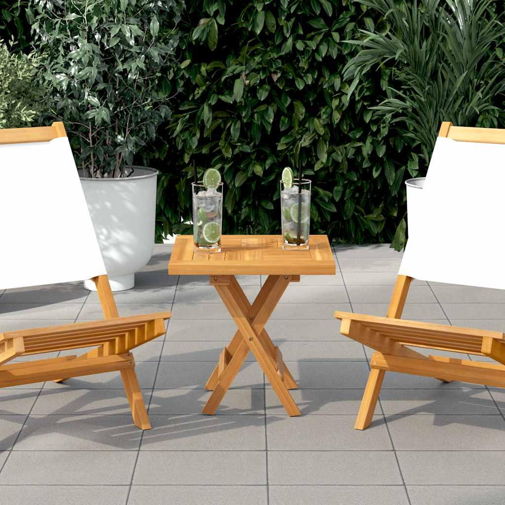 Firkantet bordplade 40x40x2,5 cm massivt teaktræ billede
