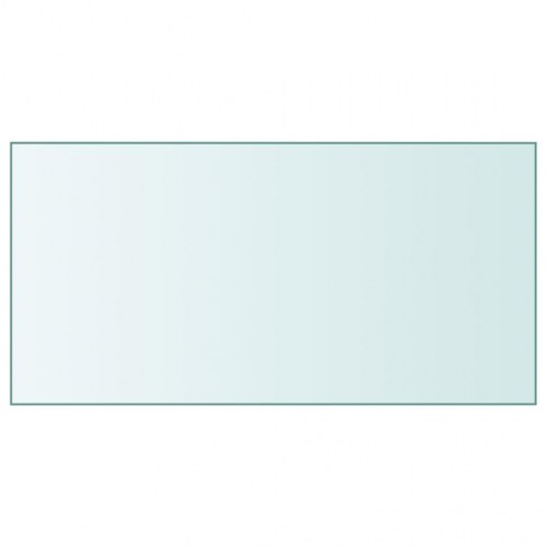 Bordplade 50x100 cm hærdet glas transparent