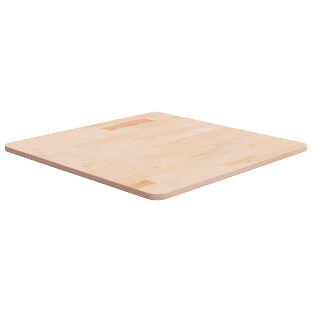 Firkantet bordplade 60x60x1,5 cm ubehandlet massivt egetræ billede