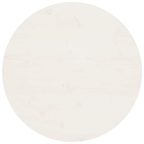 Bordplade Ø70x2,5 cm massivt fyrretræ hvid