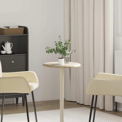Bordplade i marmor Ø40 x 2,5 cm - cremefarvet