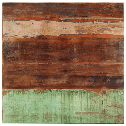 Bordplade 80×80 cm - firkantet i massivt genbrugstræ, 15-16 mm