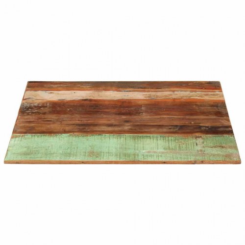 Bordplade 80×80 cm - firkantet i massivt genbrugstræ, 15-16 mm