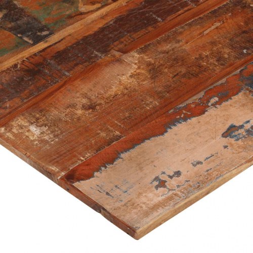 Bordplade 80×80 cm - firkantet i massivt genbrugstræ, 15-16 mm