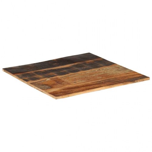 Firkantet bordplade 70 × 70 cm - massivt genbrugstræ, 15-16 mm