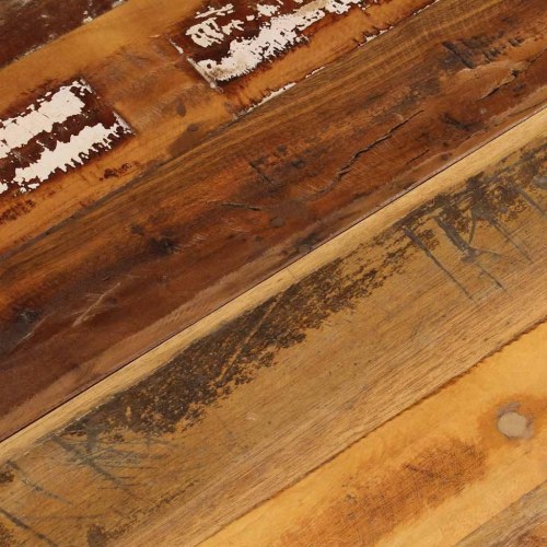 Firkantet bordplade 70 × 70 cm - massivt genbrugstræ, 15-16 mm