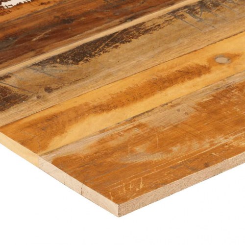 Firkantet bordplade 70 × 70 cm - massivt genbrugstræ, 15-16 mm