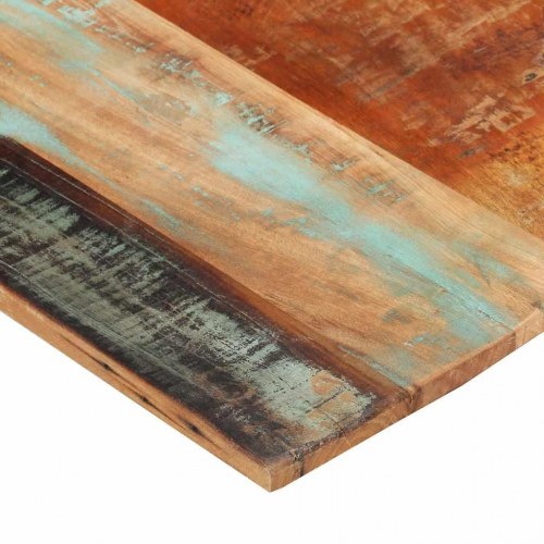 Bordplade 60×140 cm - rektangulær i massivt genbrugstræ, 15-16 mm