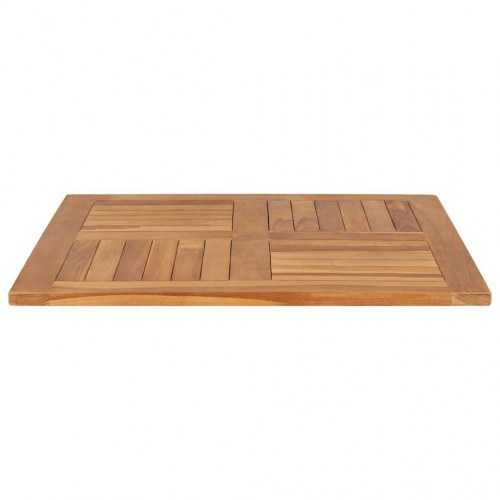 Bordplade 80x80x2,5 cm firkantet massivt teaktræ