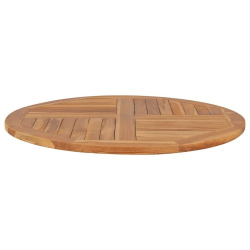 Bordplade 2,5 cm 90 cm rund massivt teaktræ